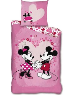 Juego de cama de Mickey y Minnie. -New discount.com