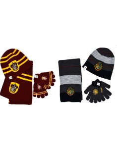 Set 3 pièces Bonnet + écharpe + gants Harry Potter - New discount.com