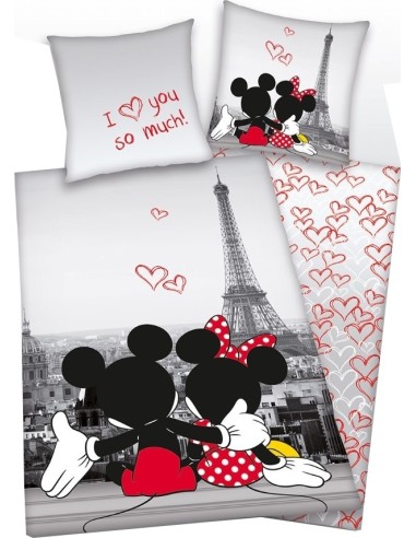 Parure de lit Minnie Disney Tour Eiffle - New discount.com