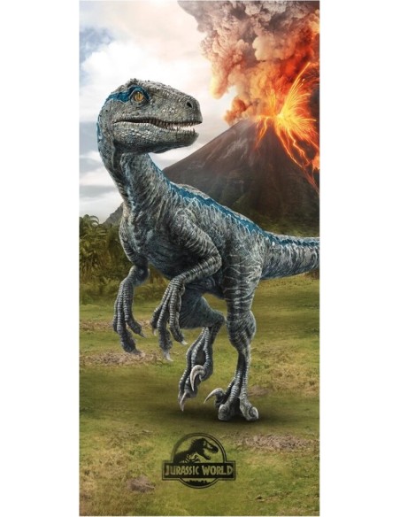 Serviette de plage ou drap de bain Jurassic Word coton - New discou...