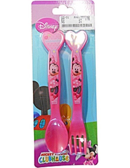 Set de couverts Minnie disney contenant une cuillère et une fourche...