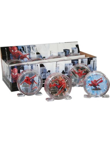 Reloj despertador Spiderman, diámetro 8cm. -New discount.com