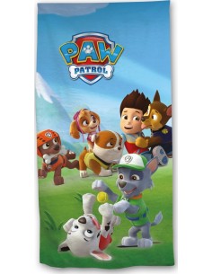 Serviette de plage ou drap de bain Paw Patrol en coton - New discou...