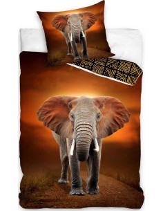 Copripiumino elefante + federe in cotone - New discount.com