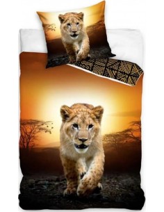 Parure Housse de couette Lion en coton - New discount.com