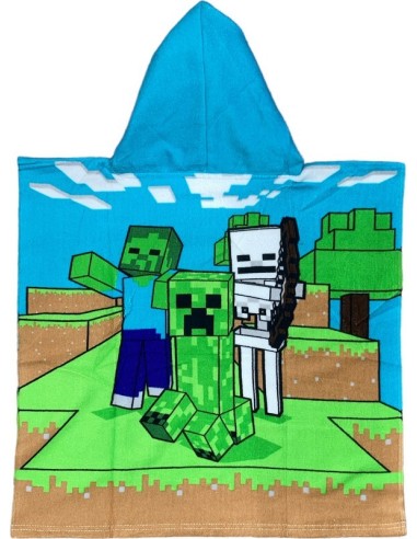Poncho de bain Minecraft a capuche - New discount.com
