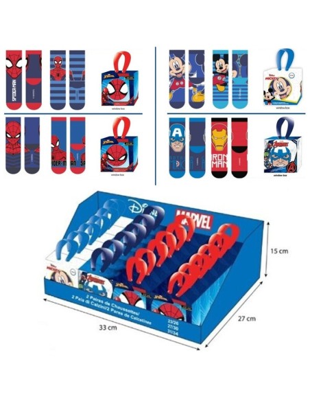 Socks display in Disney Et Marvel gift box, New discount.com, Nouve...