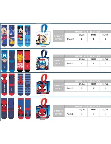 Sockenpräsentation in Disney Et Marvel -Geschenkbox - New discount.com