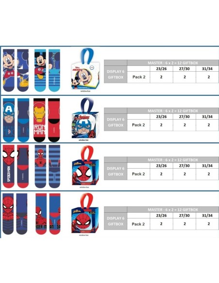 Sockenpräsentation in Disney Et Marvel -Geschenkbox - New discount.com