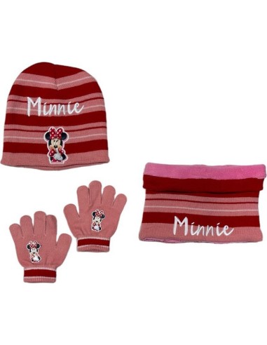 Set 3 pezzi Cappello + Scaldacollo + Guanti Minnie Disney - New dis...