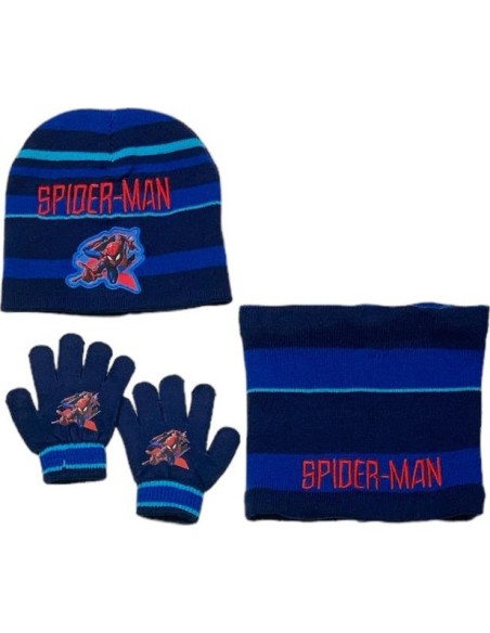 Set 3 pièces Bonnet + snood + gants Spiderman - New discount.com