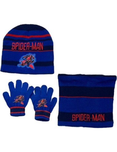 Set 3 pièces Bonnet + snood + gants Spiderman - New discount.com