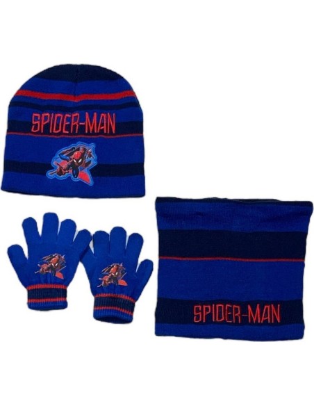 Set 3 pièces Bonnet + snood + gants Spiderman - New discount.com