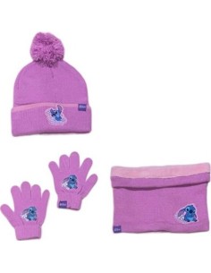 Set 3 pièces Bonnet + Snood + gants Stitch Disney - New discount.com 2