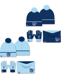 Set 3 pezzi Cappello + Scaldacollo + Guanti Stitch Disney - New dis...