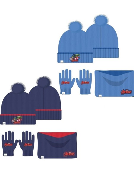 Set 3 pezzi Cappello + Scaldacollo + Guanti Avengers Marvel - New d...