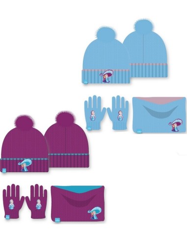 Set 3 pièces Bonnet + Snood + gants Frozen Disney - New discount.com