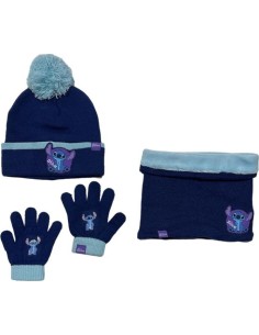 Set 3 pezzi Cappello + Scaldacollo + Guanti Stitch Disney - New dis... 2
