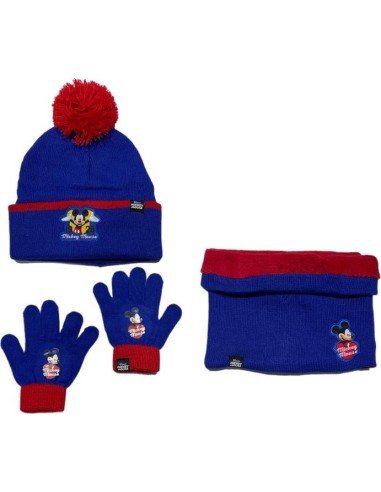 Set 3 pièces Bonnet + Snood + gants Mickey Disney - New discount.com