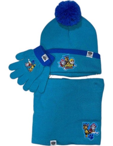 Set 3 pièces Bonnet + snood + gants Pat Patrouille - New discount.com