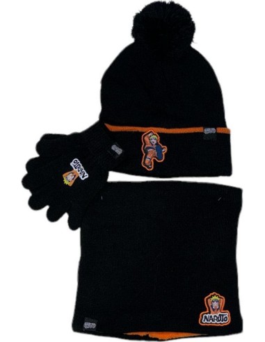 Set 3 pezzi Cappello + Scaldacollo + Guanti Naruto - New discount.com