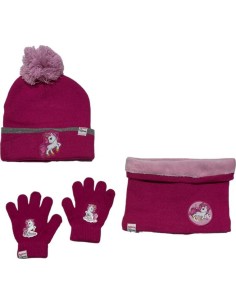 Set 3 Stück Mütze + Snood + Einhorn Handschuhe - New discount.com