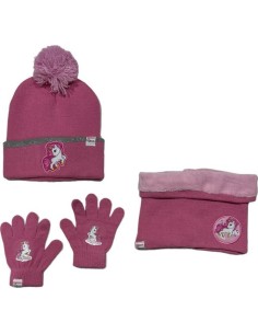 Set 3 Stück Mütze + Snood + Einhorn Handschuhe - New discount.com 2