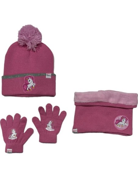 Set 3 pièces Bonnet + Snood + gants Licorne - New discount.com