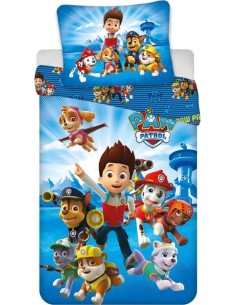 Copripiumino Paw Patrol - 1 copripiumino 140x200 - cotone - New dis...