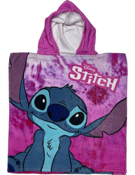 Poncho de bain Stitch Disney à capuche en coton - New discount.com
