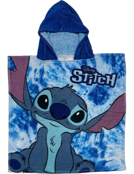 Poncho de bain Stitch Disney à capuche en coton - New discount.com