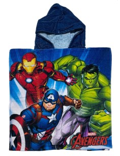 Poncho de baño con capucha de algodón Avengers Marvel -New discount...