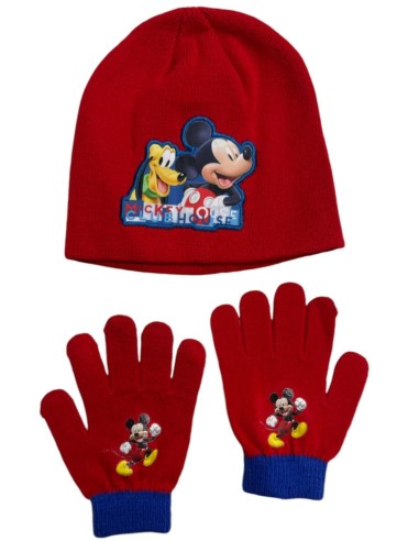 Set 2 pièces Mickey Disney bonnet et gants Mickey - New discount.com