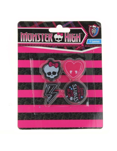 Monster High Set de 4 gommes Monster High - New discount.com