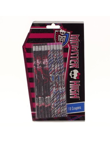 Set de 10 crayons à papier avec gomme Monster High - New discount.com