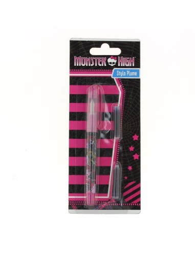 Stylo Plume Monster High et 2 cartouches d'encre bleue - New discou...