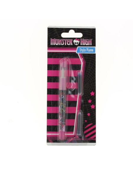 Stylo Plume Monster High et 2 cartouches d'encre bleue - New discou...
