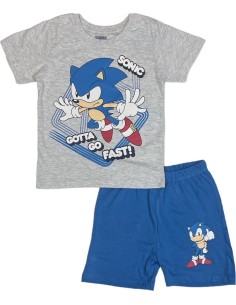 Ensemble T-Shirt avec Short Sonic - Taille 4 à 12 Ans - New discoun...