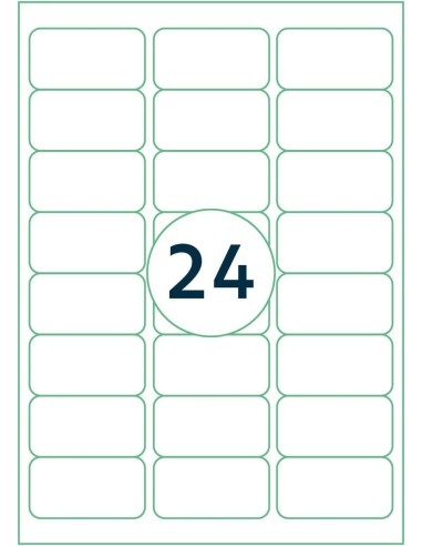 Packung mit 10 A4-Karten mit 12 Etiketten - New discount.com