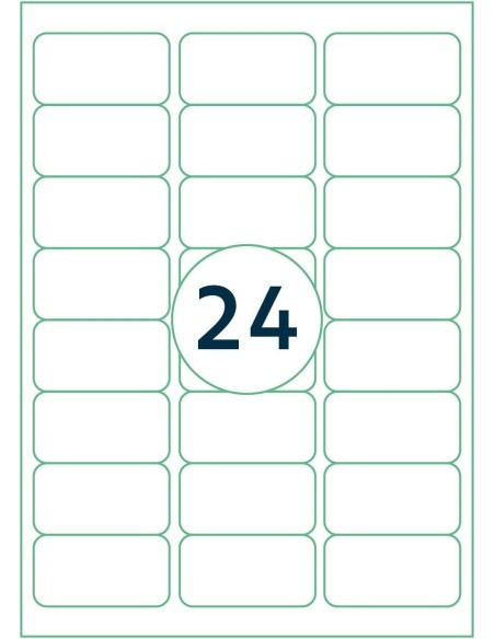 Pack de 10 tableros A4 de 12 etiquetas. -New discount.com