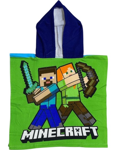Poncho de bain Minecraft a capuche - New discount.com