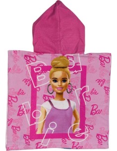 Poncho de bain Barbie à capuche 2