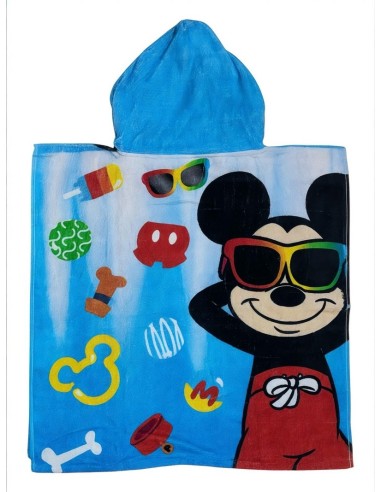 Poncho da bagno con cappuccio in cotone Mickey Disney - New discoun...