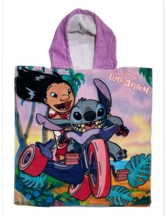 Poncho de baño con capucha de algodón Stitch Disney -New discount.com