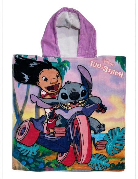 Poncho de baño con capucha de algodón Stitch Disney -New discount.com