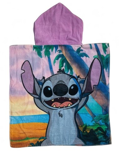 Poncho de baño con capucha de algodón Stitch Disney -New discount.com