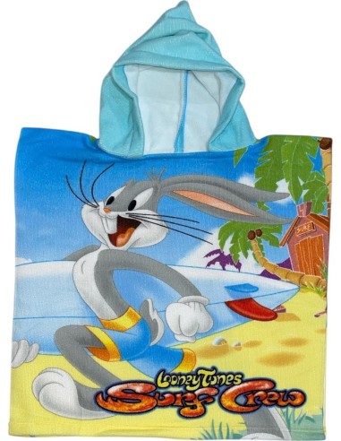 Poncho da bagno con cappuccio Looney Tunes - New discount.com