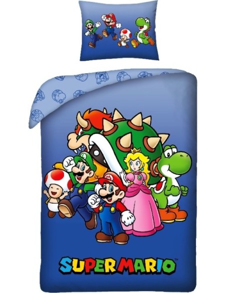 Parure de lit Super Mario - housse de couette Super Mario - New dis...