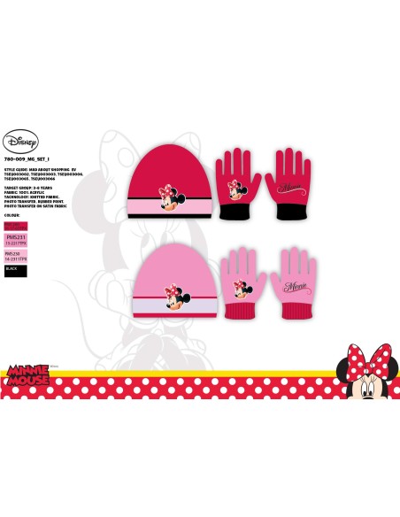Conjunto de guantes y gorro minnie disney -New discount.com