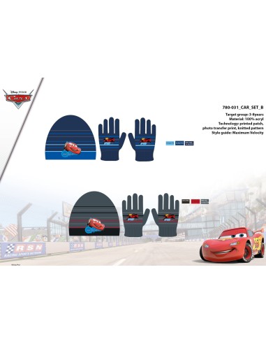 Set Bonnet et Gants Cars Disney - New discount.com